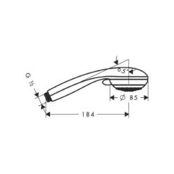 Hansgrohe Handbrause Crometta 85 Variochrom, Dm. 8,5cm, 2 Strahlarten