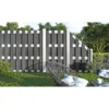 Hartmann Zaun Grundelement WPC/Alu 180x180 cm anthrazit / silber