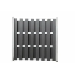 Hartmann Zaun Grundelement WPC/Alu 180x180 cm anthrazit / silber