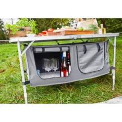 Haveson Camping-Tisch mit Ablagefächern