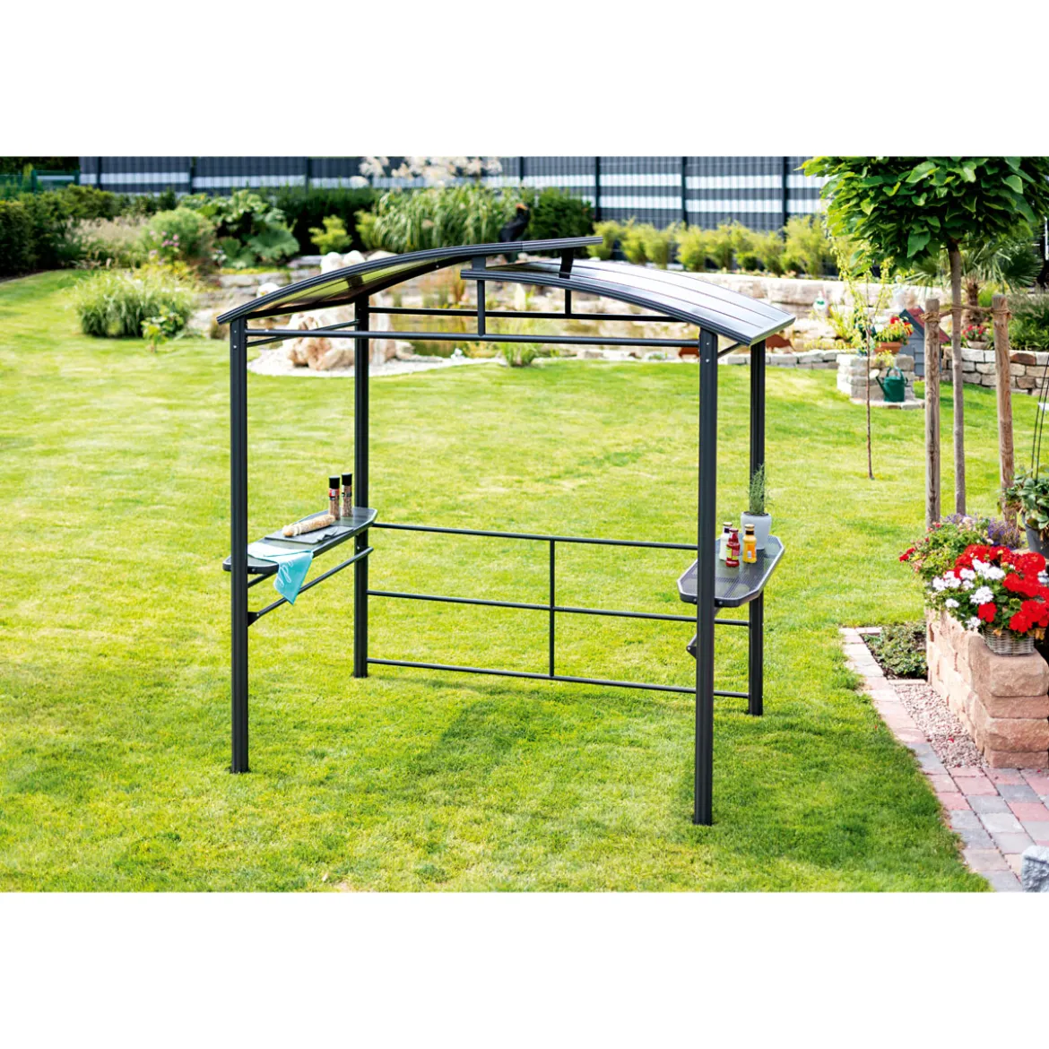 Haveson Grillpavillon Portland 240 x 230 x 150 cm anthrazit