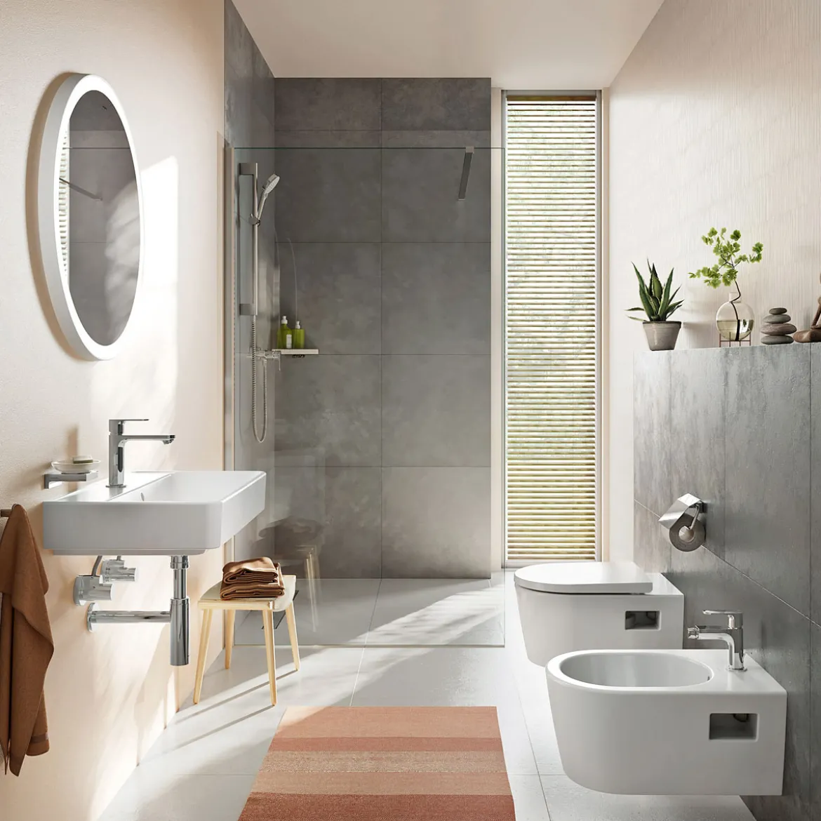 HG WT-Armatur Rebris S, Keramikkart. chrmit Cold-Start u. EcoSmart-Funktion