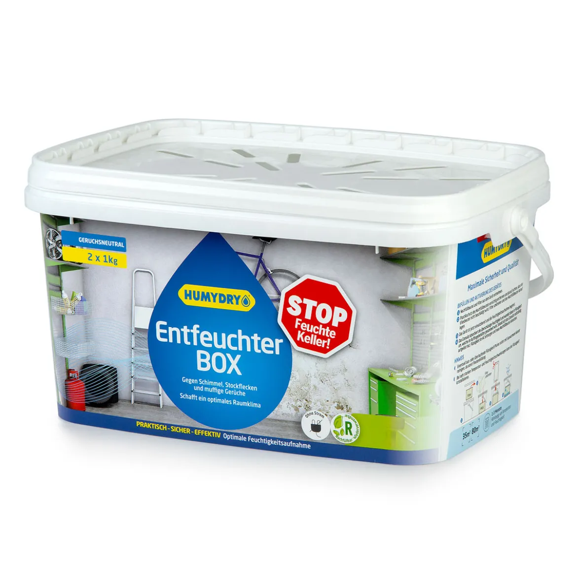Humydry Entfeuchter Box 1 kg 2er Pack