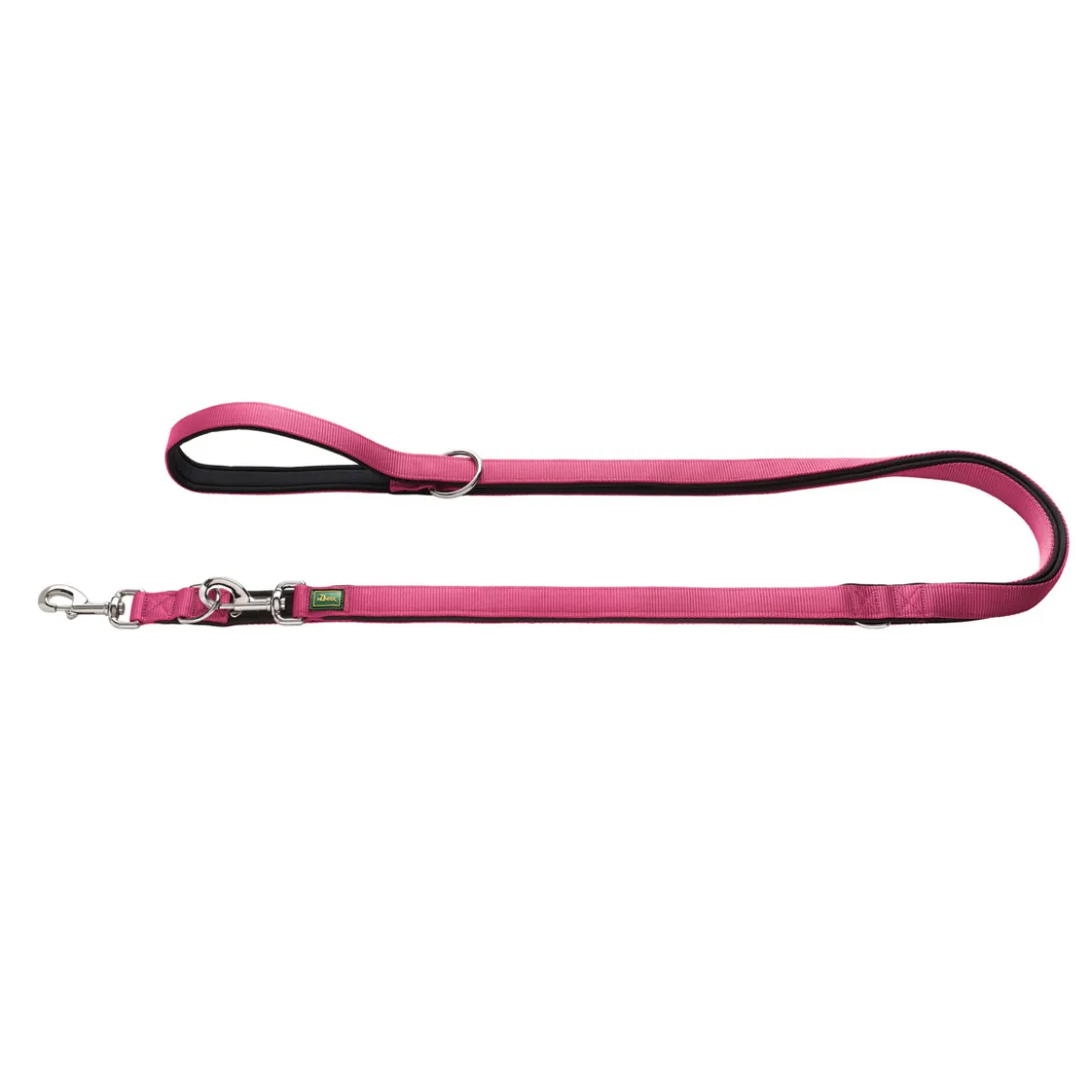 Hunter Führleine Neopren himbeer-schwarz 200 x 1,5 cm