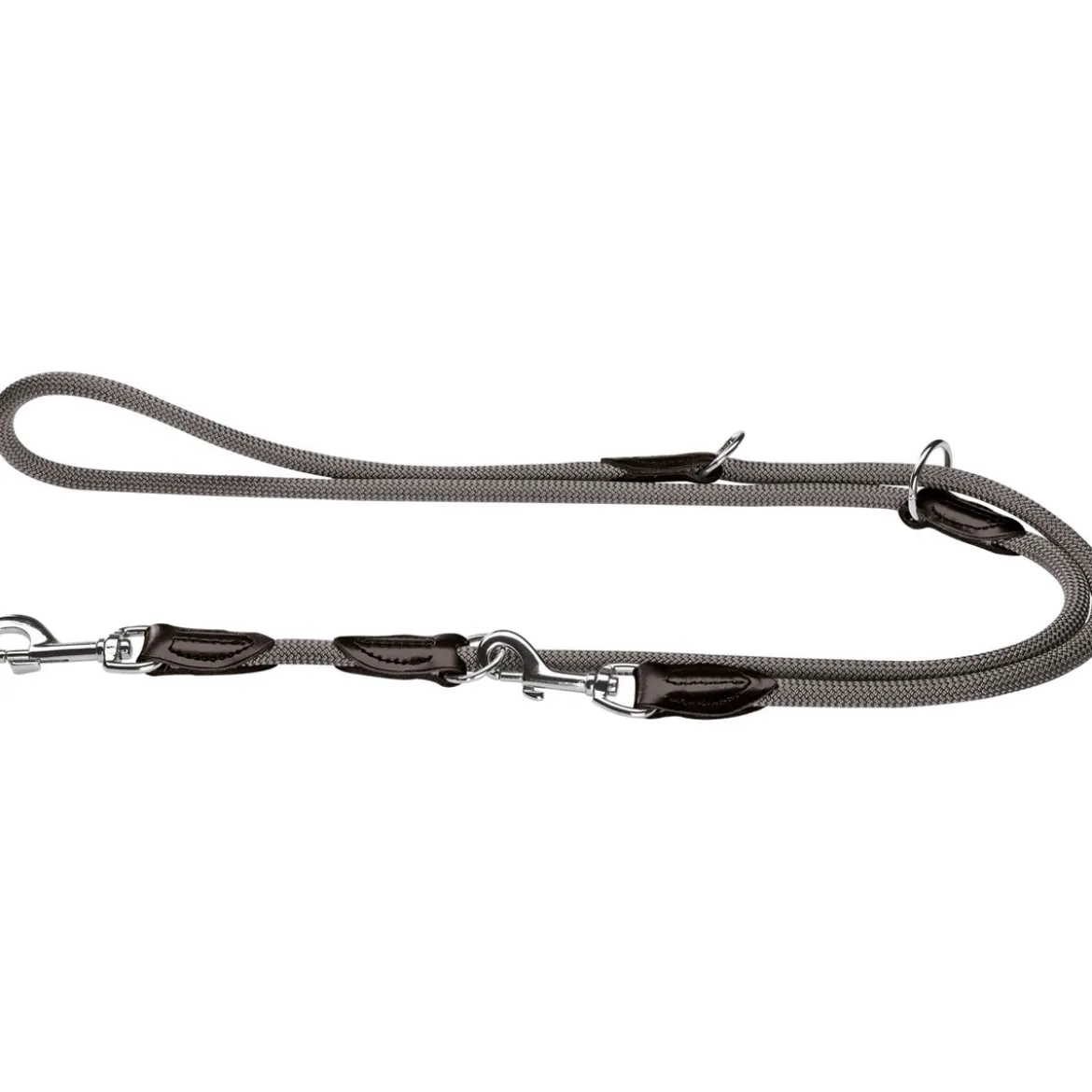 Hunter Verstellbare Führleine Freestyle grau 8 mm