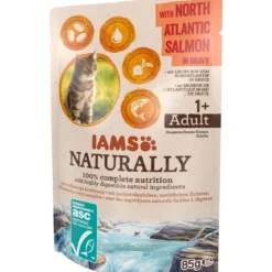 IAMS Nassfutter Naturally Katze Erwachsen Lachs 85 g
