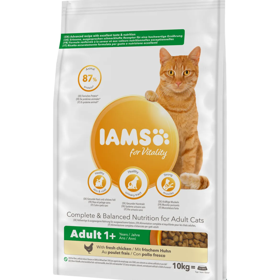 IAMS Trockenfutter Vital Katze Huhn 10 kg