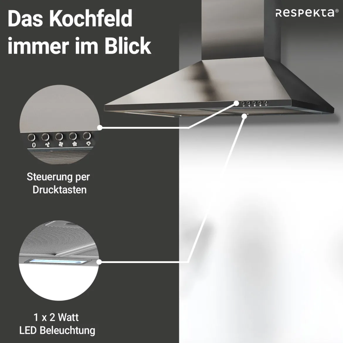 Kaminhaube Edelstahl CH22058IXB60 CM