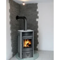 Kaminofen Stockholm 4.0 6,5kW GranitAnschl. oben 150mm