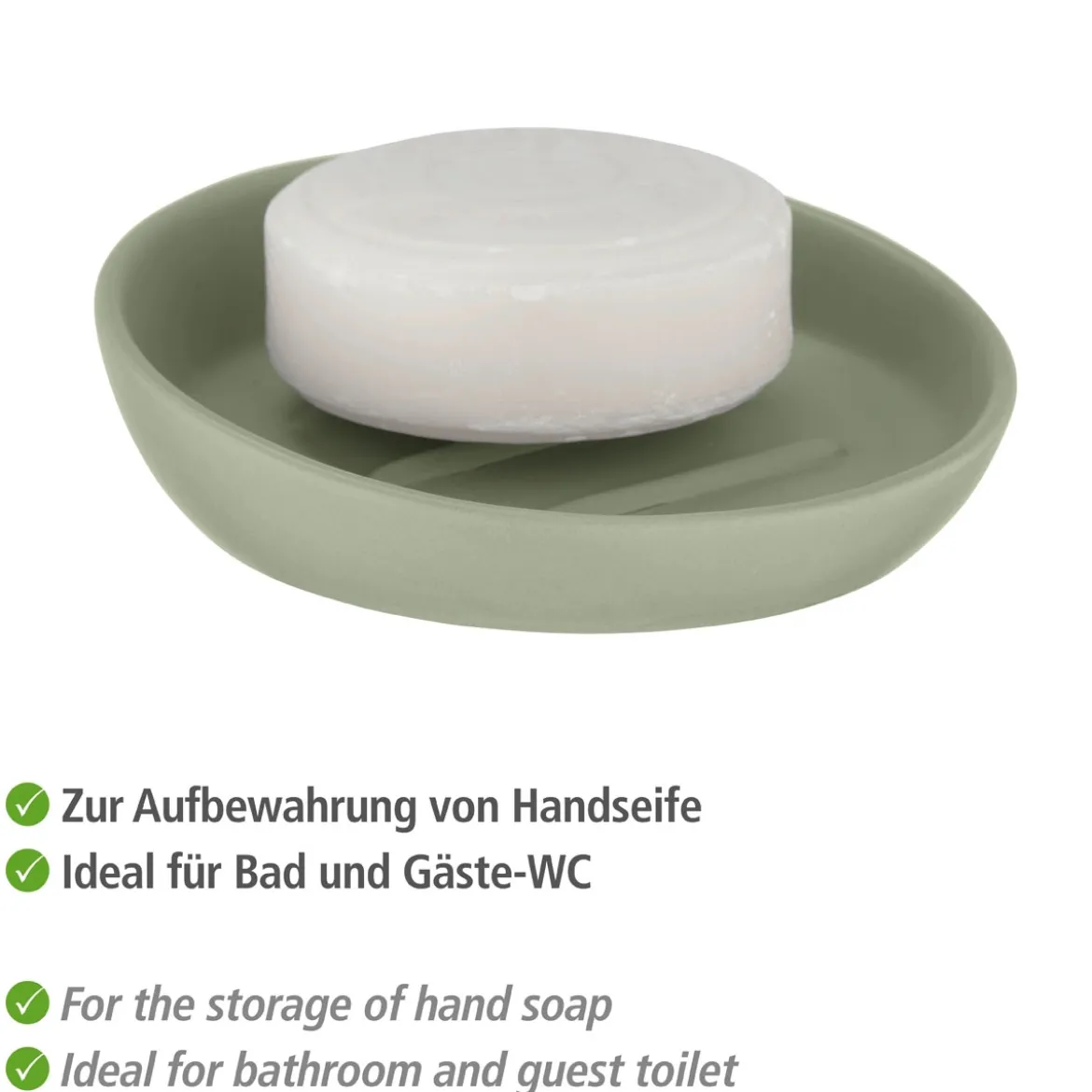 Keramik Seifenablage Mod. Badi lindgruen