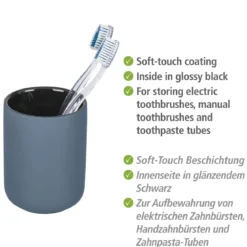 Keram. Zahnputzbecher Mod. Avellinoblau