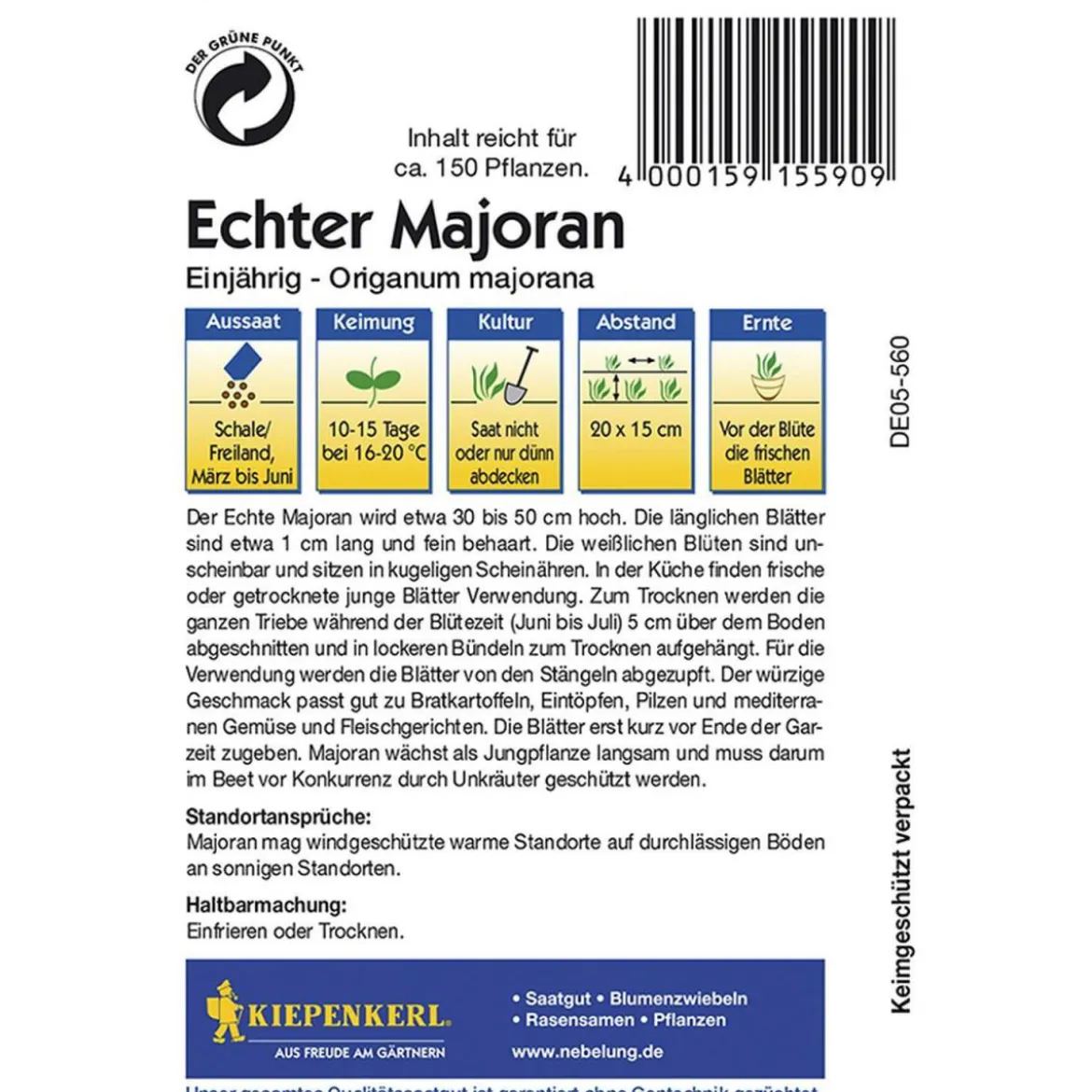 Kiepenkerl Majoran einjährig