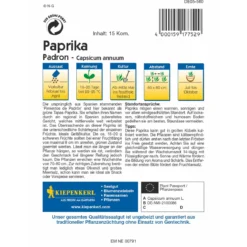 Kiepenkerl Paprika Padron