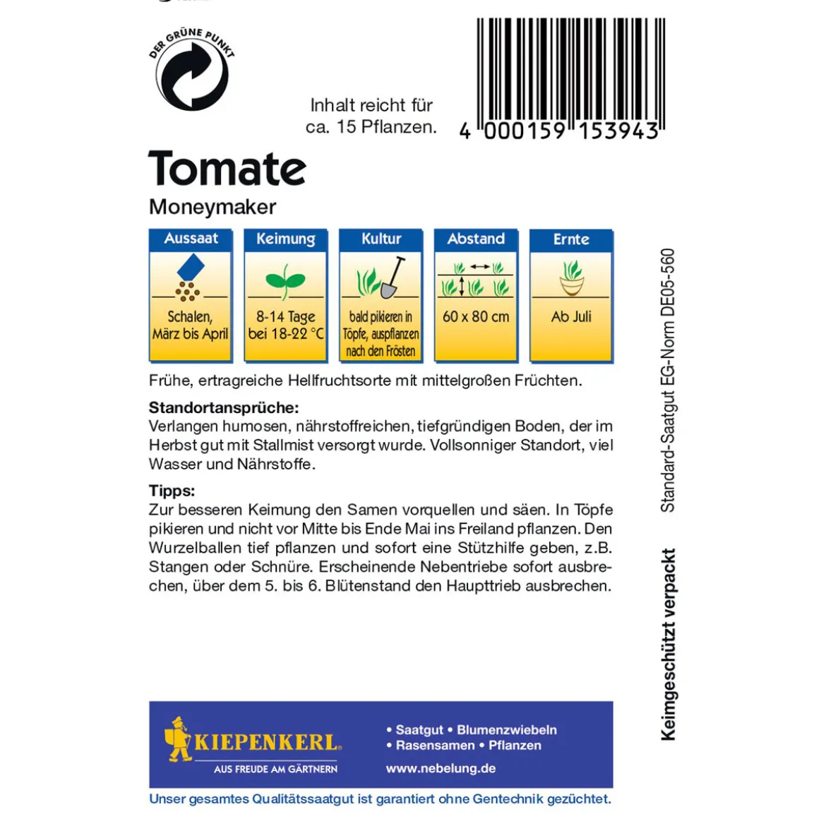 Kiepenkerl Tomate Moneymaker