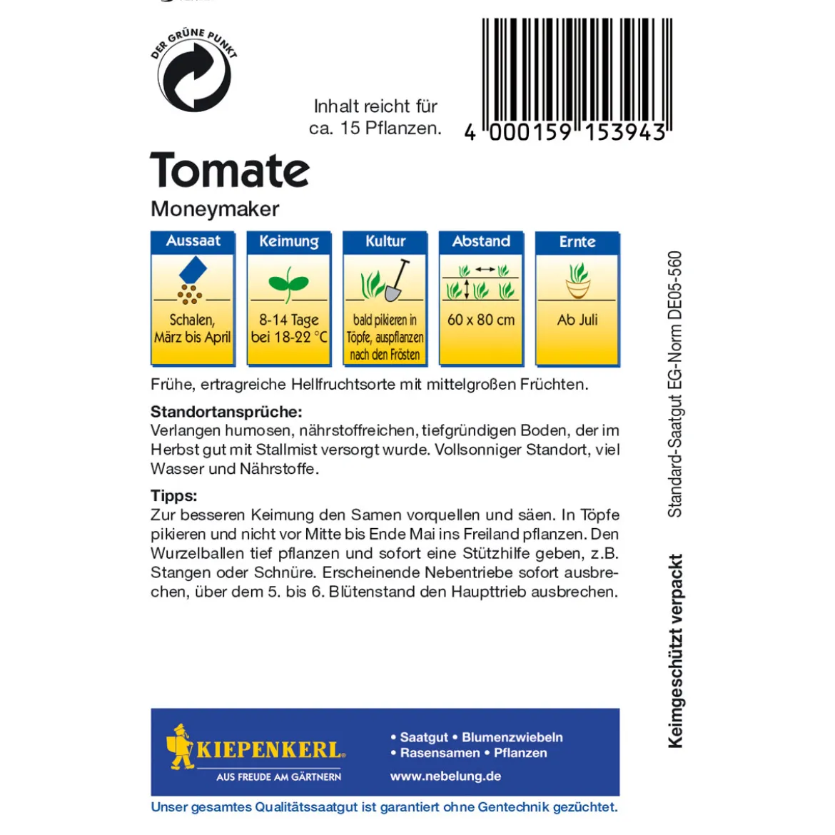 Kiepenkerl Tomate Moneymaker
