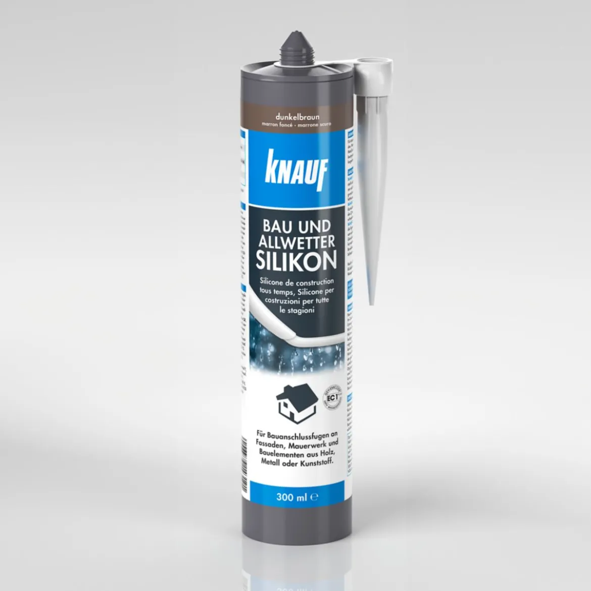 Knauf Bau u. Allwetter Silikon dunkelbraun 300ml