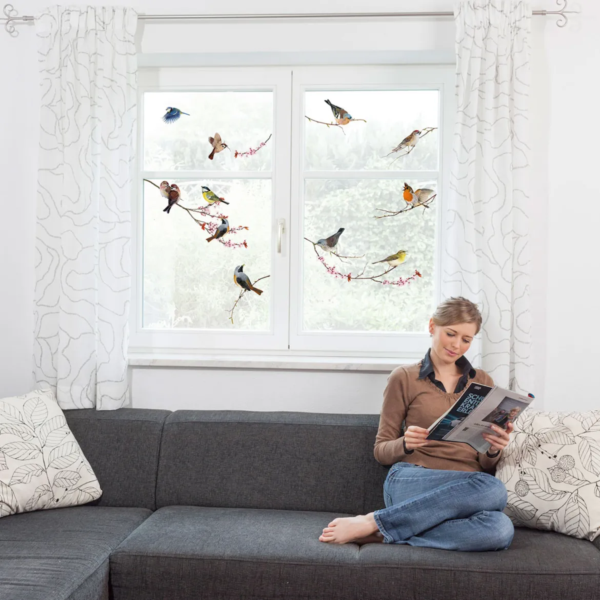 KomarFenstersticker Birds 31x31 cm