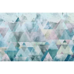 KomarVlies Fototapete Triangles Blue 400x250 cm