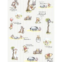 KomarVlies Fototapete Winnie the Pooh Stripes 200x280 cm