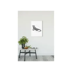 KomarWandbild Iguana White 50x70 cm