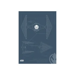 KomarWandbild Star Wars Blueprint Sith TIE-Fighter 50x70 cm