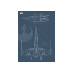 KomarWandbild Star Wars Blueprint X-Wing 50x70 cm