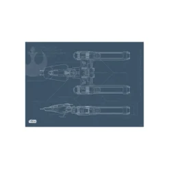 KomarWandbild Star Wars EP9 Blueprint Y-Wing 50x40 cm