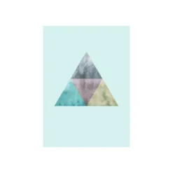 KomarWandbild Triangles Top Blue 50x70 cm