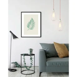 KomarWandbild Winter Tropics Black Panther Palm Leaf 50x70 cm