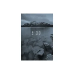 KomarWandbild Word Lake Silence Steel 50x70 cm