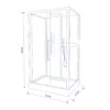 Komplettdusche Urban 2 Rectangle BxHxT115x215x90, Alu. Schwarz