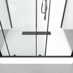 Komplettdusche Urban 2 Rectangle BxHxT115x215x90, Alu. Schwarz