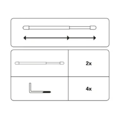 K-Vitragest. extra 50cm weiß