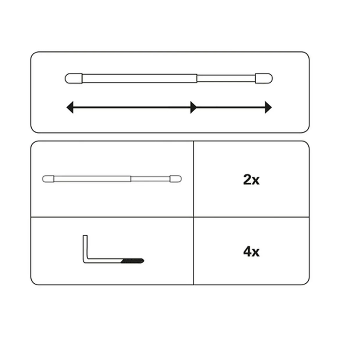 K-Vitragest. extra 50cm weiß