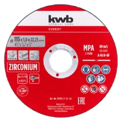 kwb Expert Inox-Gewebetrennscheiben-Set für Metall gerade extradünn 10-tlg. Ø 115 x 1 mm