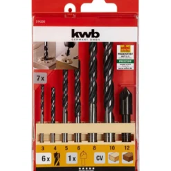 kwbHolzspiralbohrersatz 8 teilig