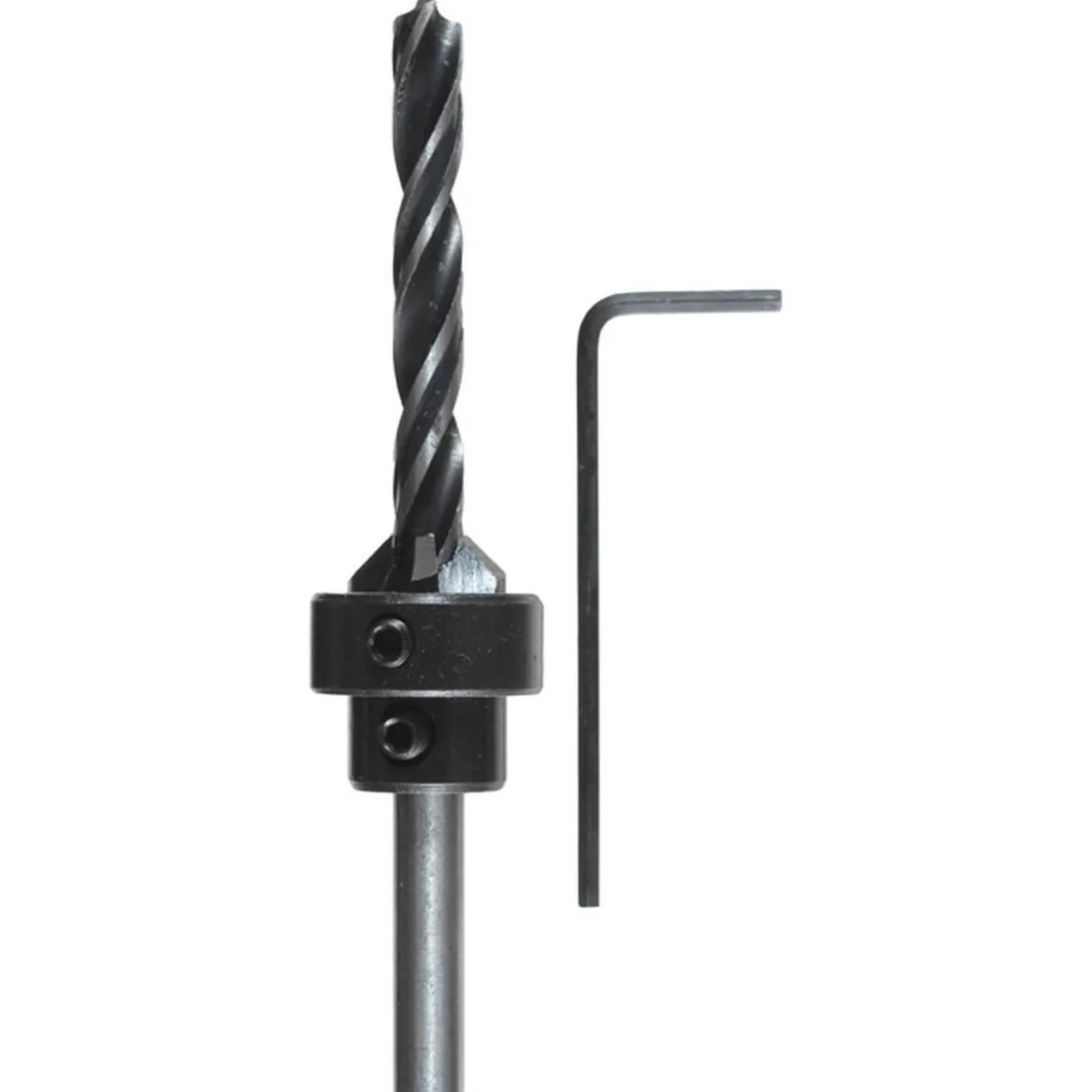 kwbHolzspiralbohrer-Set mit Aufstecksenker und Tiefenstop 3 teilig Durchmesser 3 mm