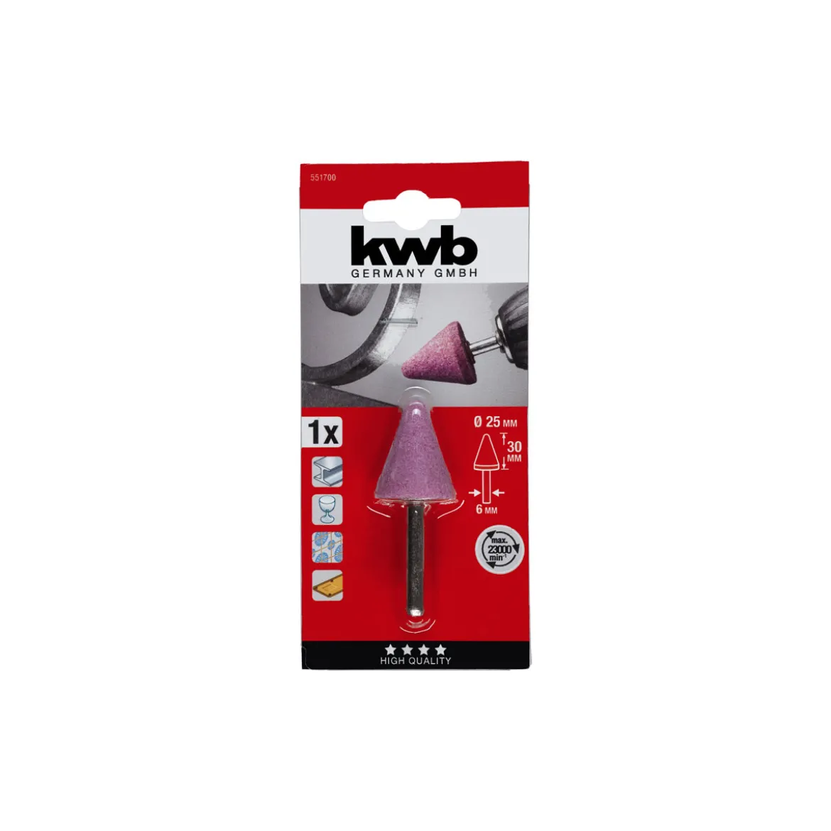 kwbKeramischer Schleifstift 25x30 mm