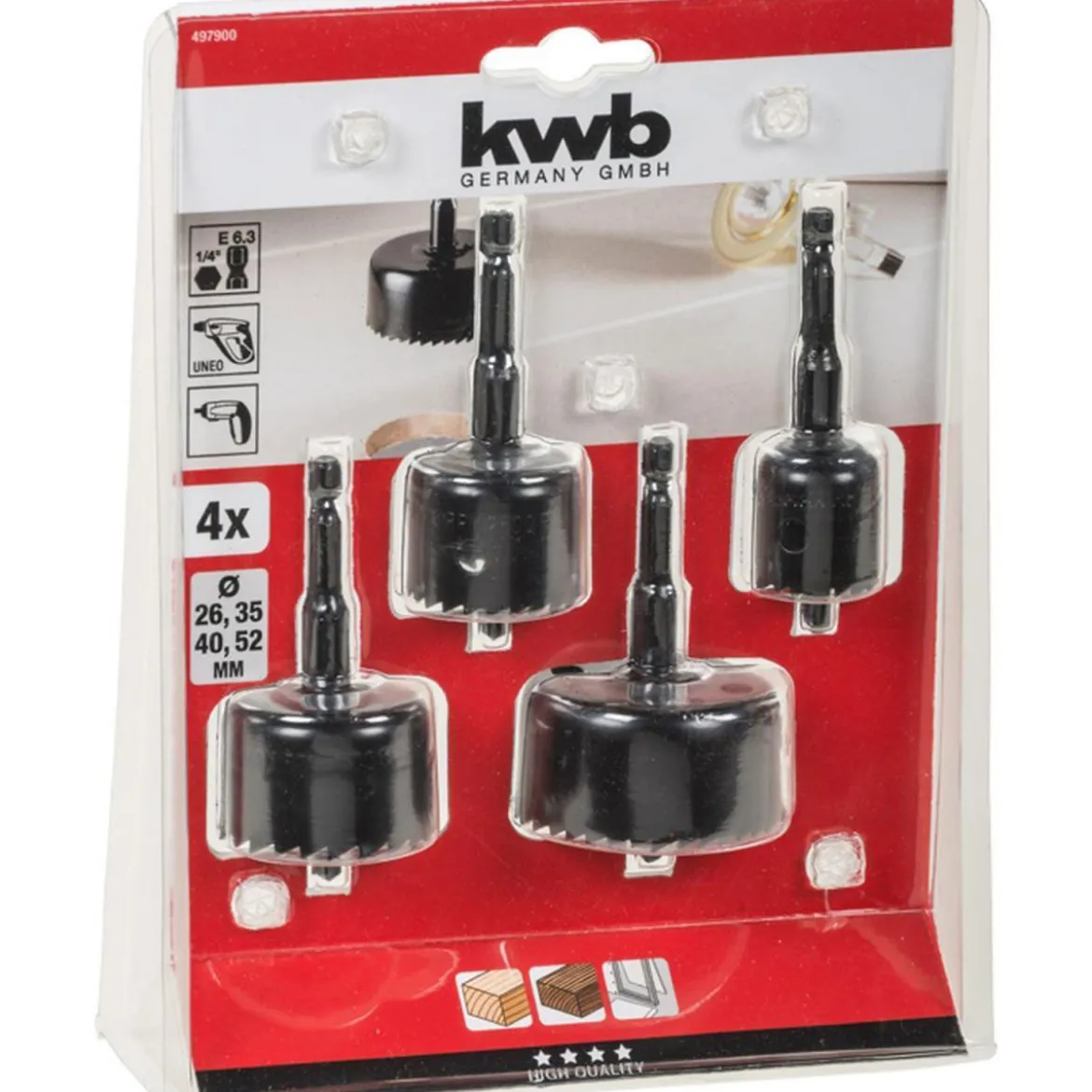 kwbLochsägensatz 4 teilig