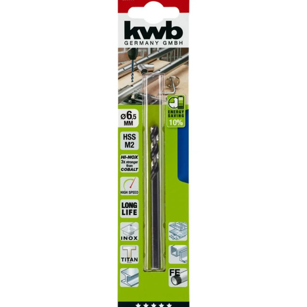 kwbMetallbohrer Hi-Nox M2 Durchmesser 6,5 mm