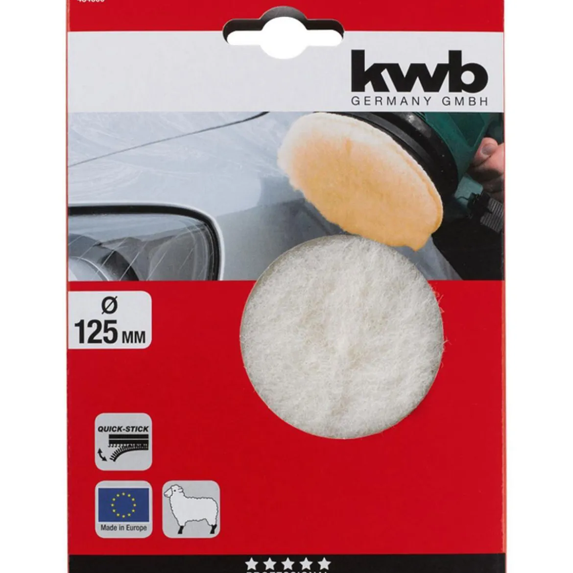 kwbPolierhaube Quick Stick selbsthaftend Lammfell