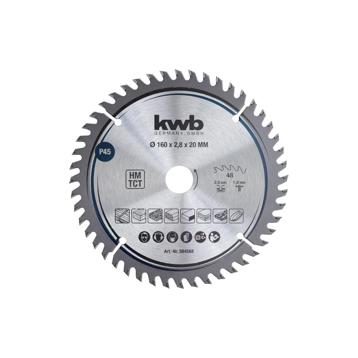 kwbPräzisions-Kreissägeblätter für Handkreissägen Durchmesser 160x20 mm