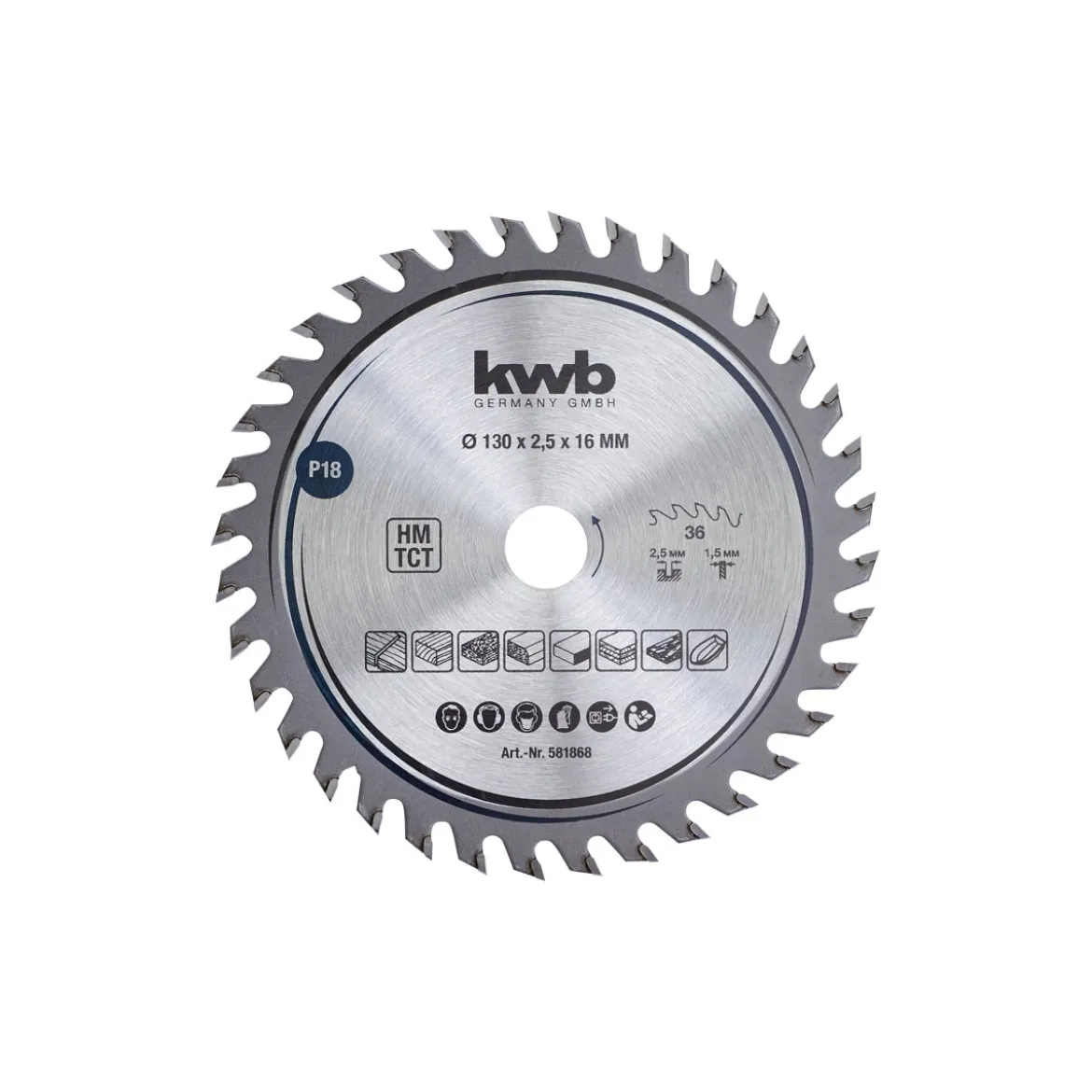 kwbPräzisions-Kreissägeblätter für Handkreissägen Durchmesser 130x16 mm