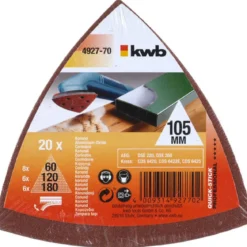 kwbSchleifdreiecke Quick Stick Holz und Metall 105 mm