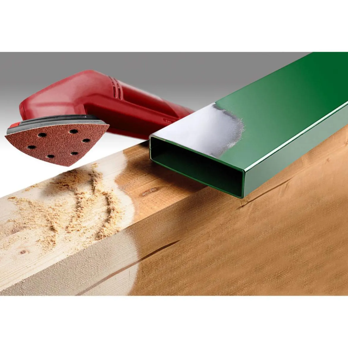kwbSchleifdreiecke Quick Stick Holz und Metall 105 mm K80