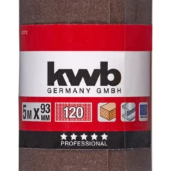 kwbSchleifmittel-Rollen Holz und Metall 5 m x 93 mm K120