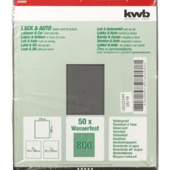 kwbSchleifpapier Lack und Auto wasserfest 230 x 280 mm K800