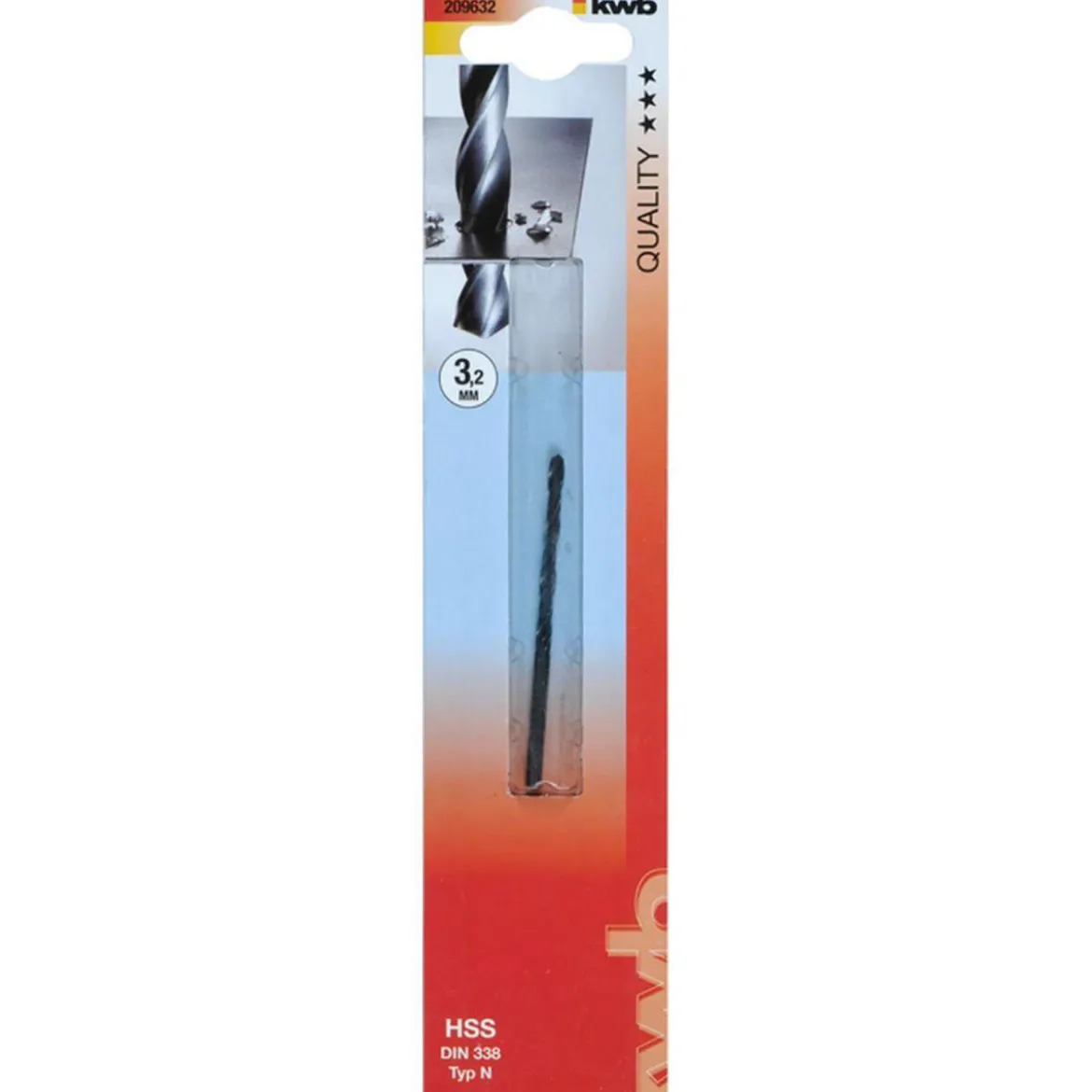 kwbSpiralbohrer Durchmesser 3,2 mm