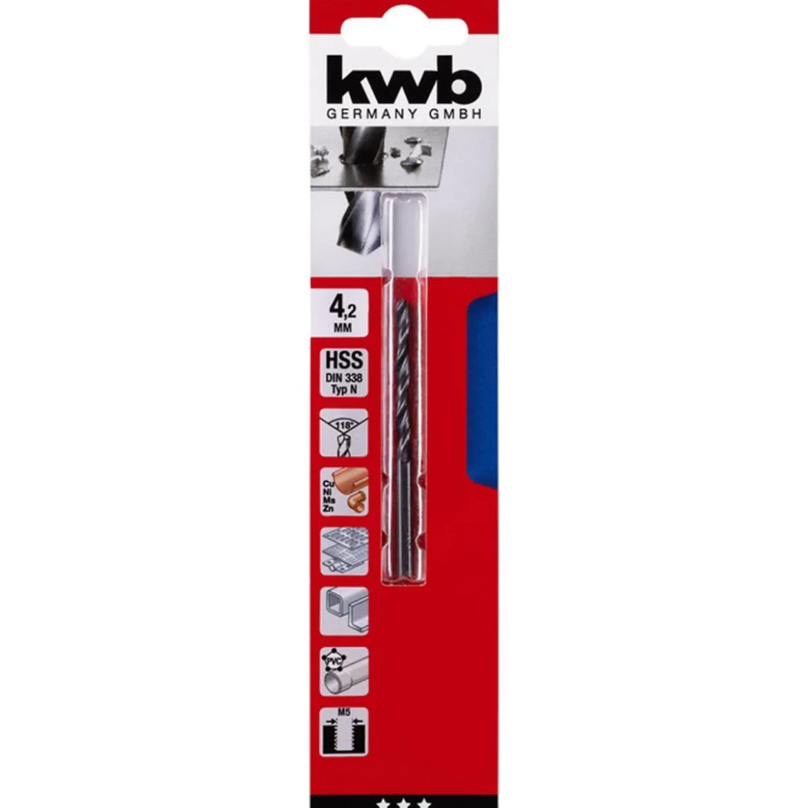 kwbSpiralbohrer Durchmesser 4,2 mm