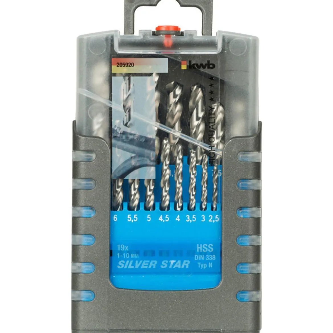 kwbSpiralbohrer Silver Star 19 teilig
